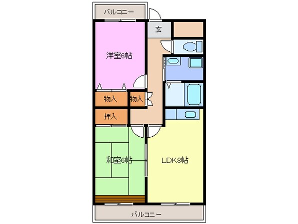 新清洲駅 徒歩4分 2階の物件間取画像